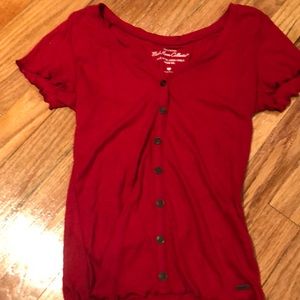 hollister button t shirt